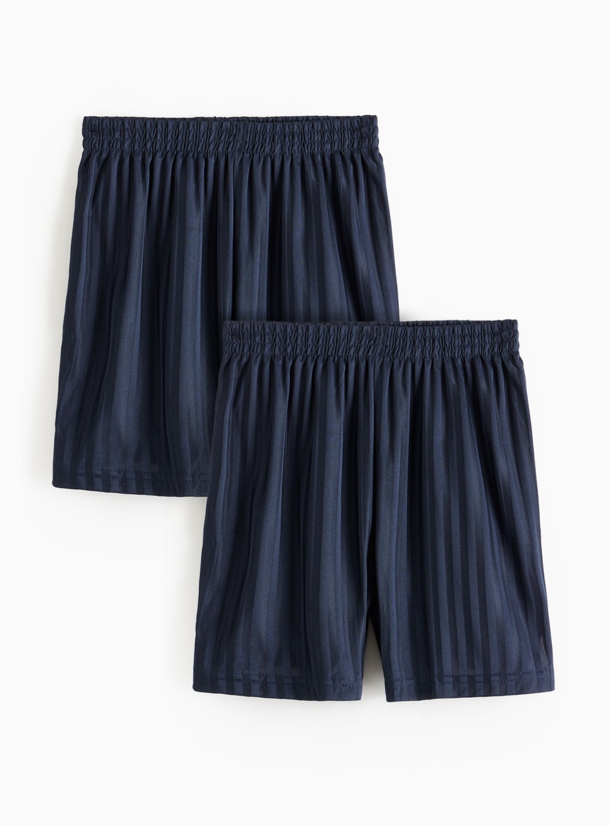 Navy Polyester Football Shorts 2 Pack 12 years - Image 2 thumbnail