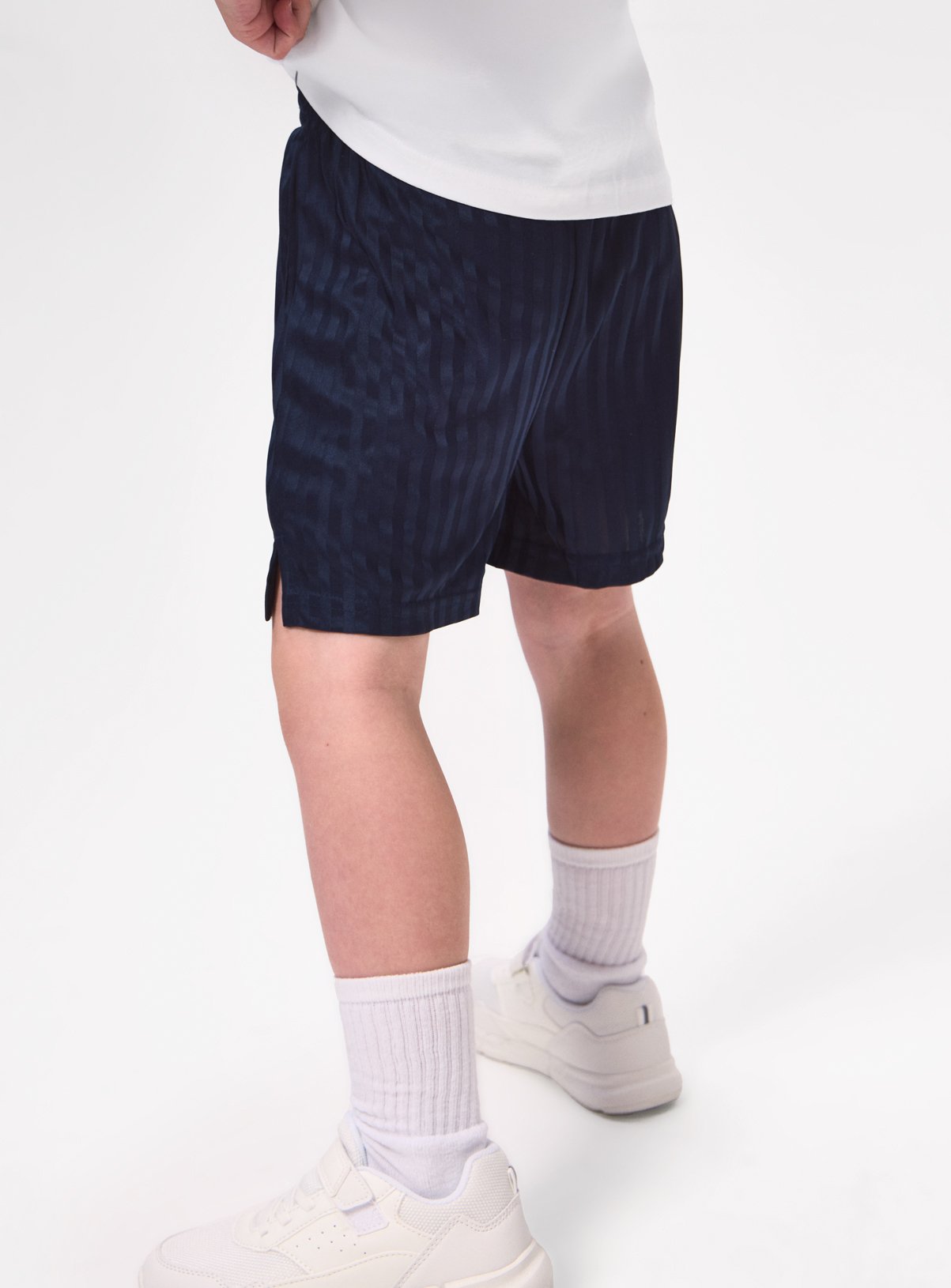 Navy Polyester Football Shorts 2 Pack 12 years - Image 3 thumbnail