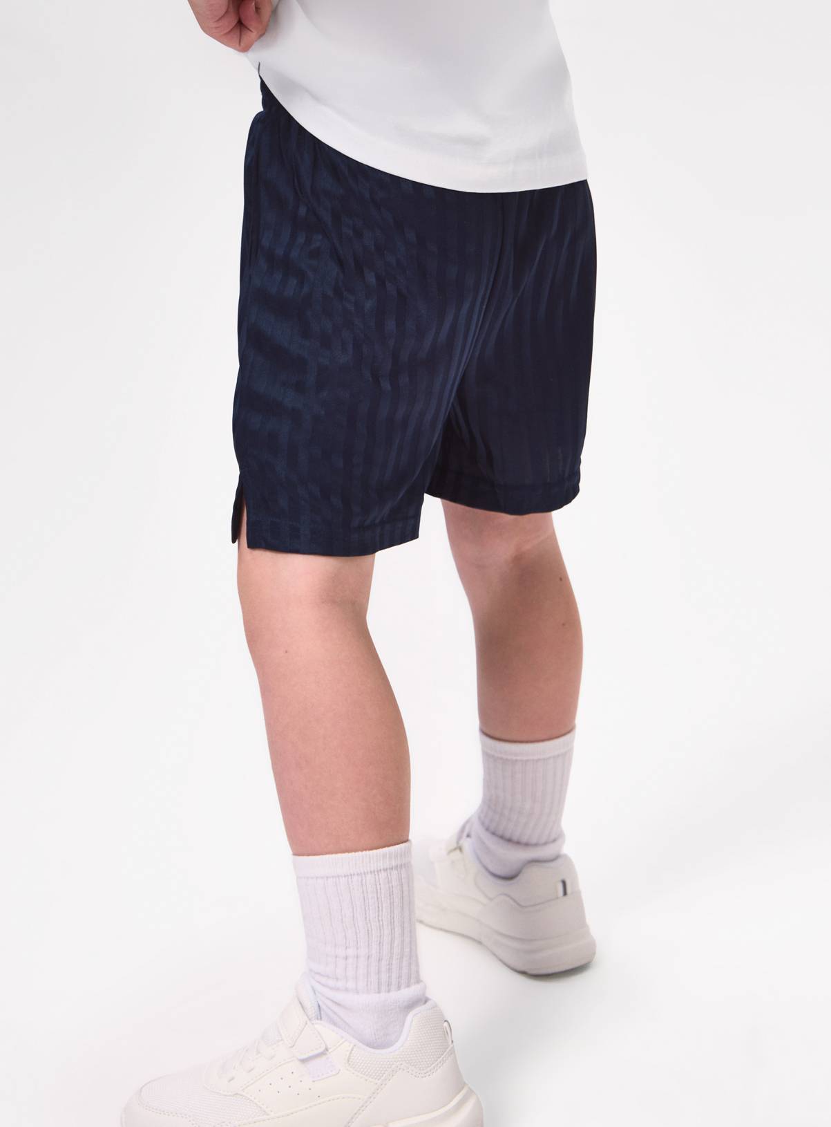 Navy Polyester Football Shorts 2 Pack 12 years - Image 3