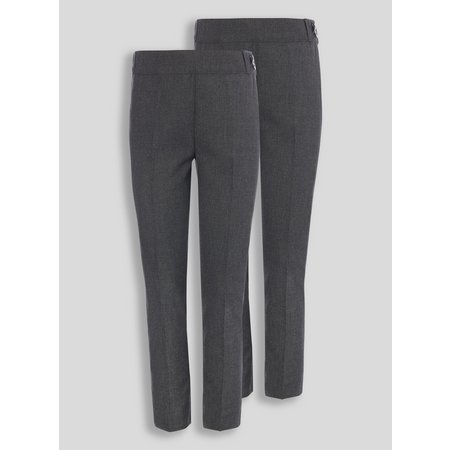 Online Exclusive Grey Plus Fit Trousers 2 Pack - 7 years