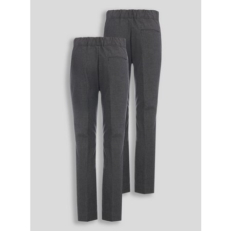 Online Exclusive Grey Plus Fit Trousers 2 Pack - 12 years