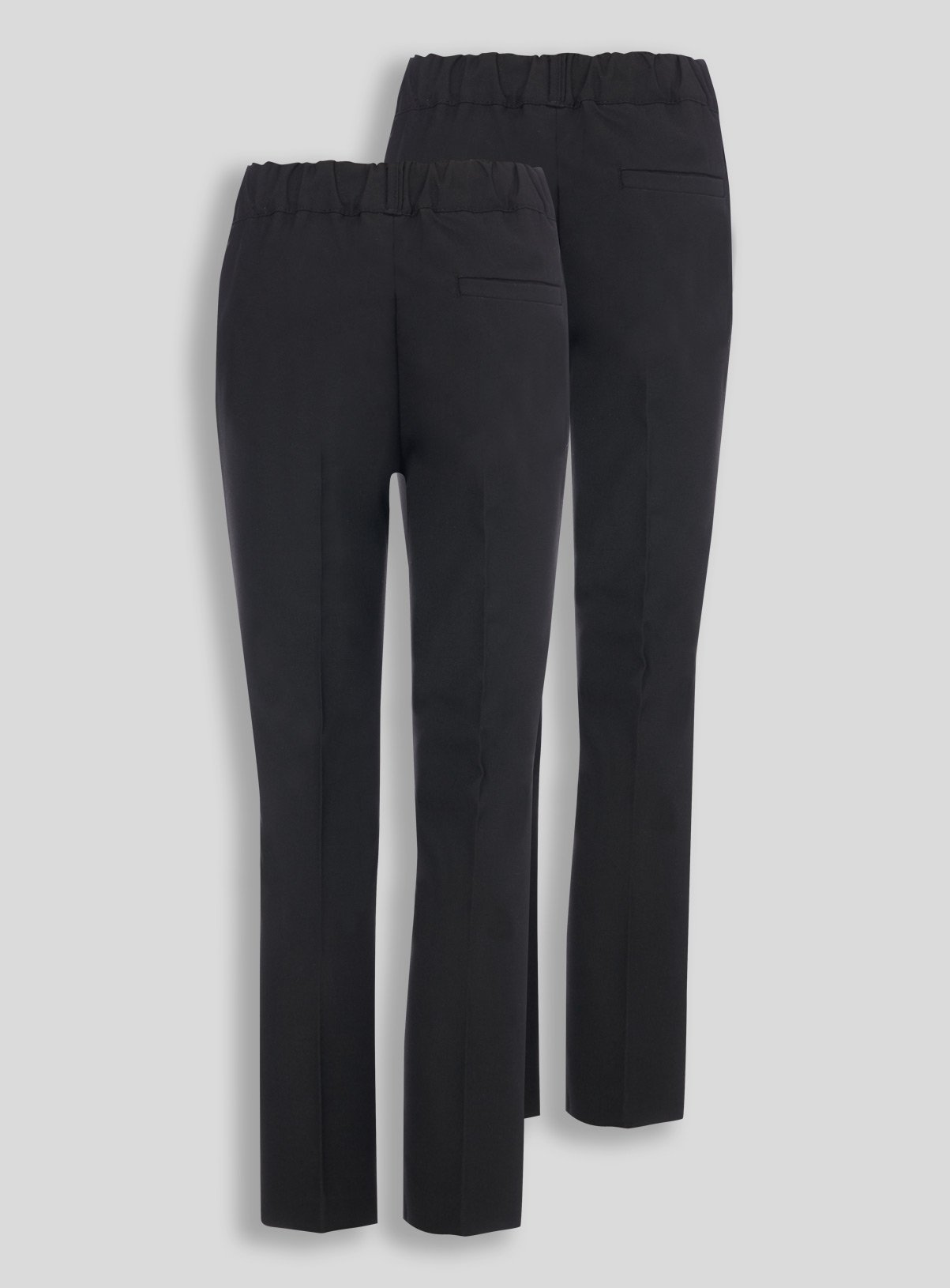 Black Woven Trousers Plus Fit 2 Pack Review