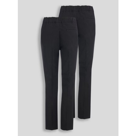 Black Woven Trousers Plus Fit 2 Pack - 10 years