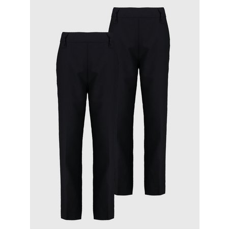 Online Exclusive Navy Woven Trousers Plus Fit 2 Pack - 7 yea