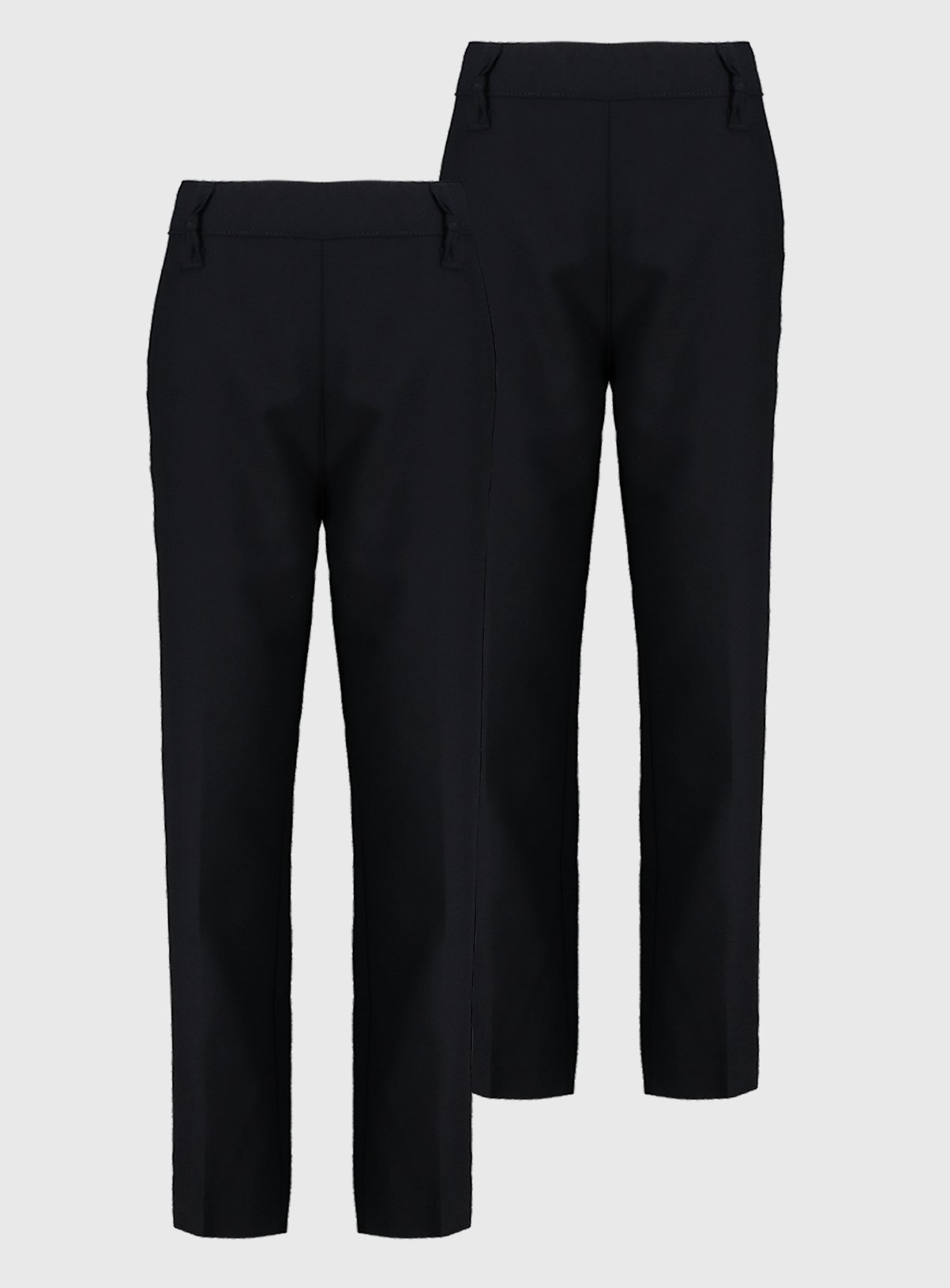 Navy Woven Trousers Plus Fit 2 Pack Review