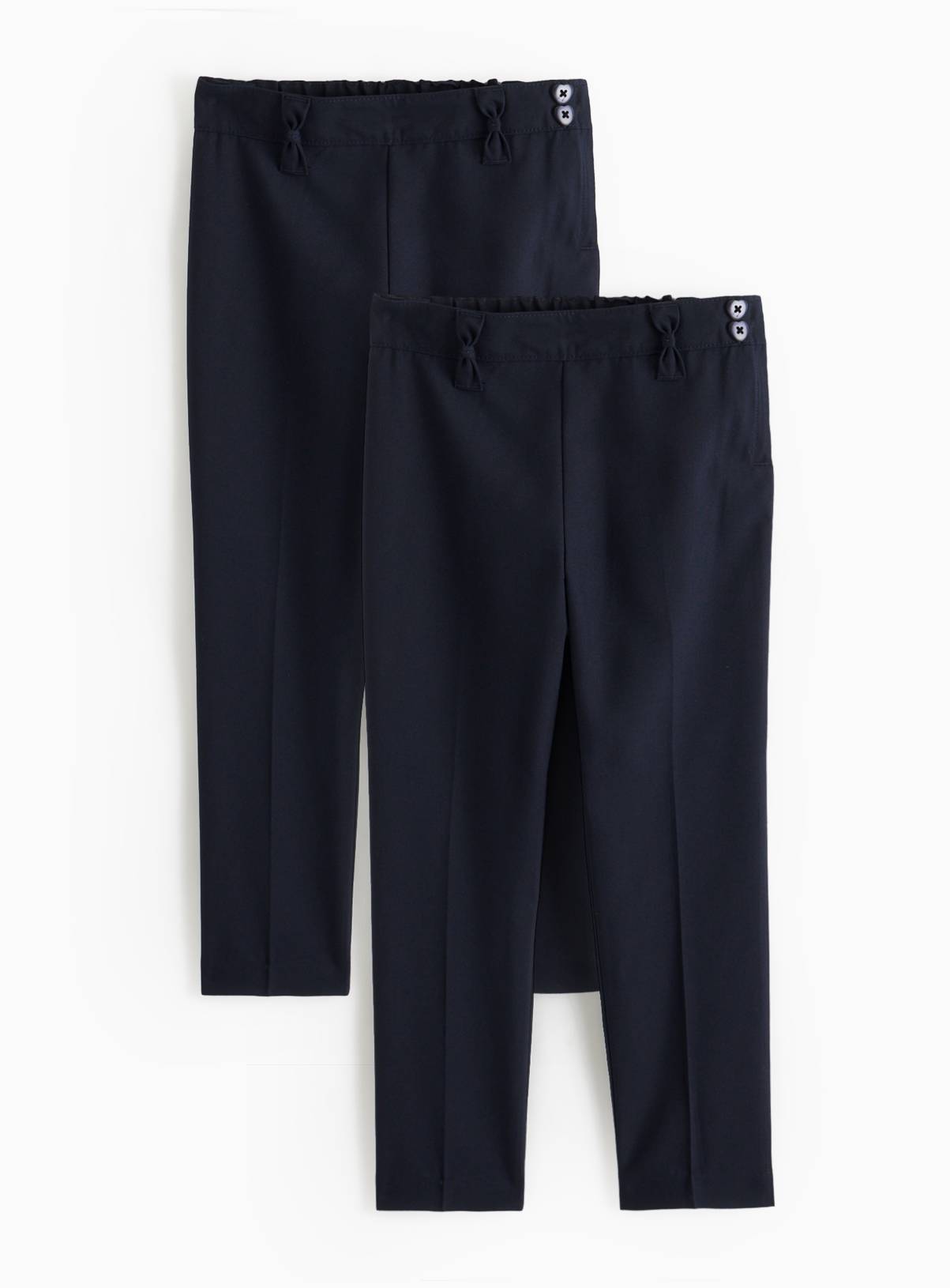 2 Pack Navy Woven Trousers 12 years - Image 1