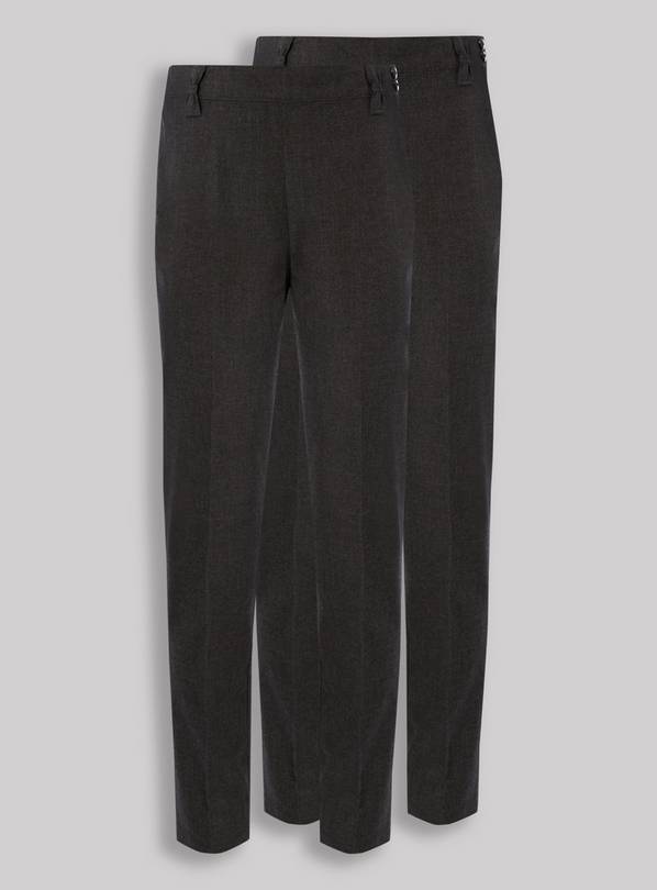 Grey Longer Leg Trousers 2 Pack 7 years