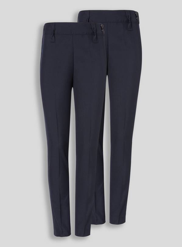 Navy Longer Leg Trouser 2 Pack 10 years