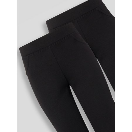 Black Jersey Trousers 2 Pack - 3 years