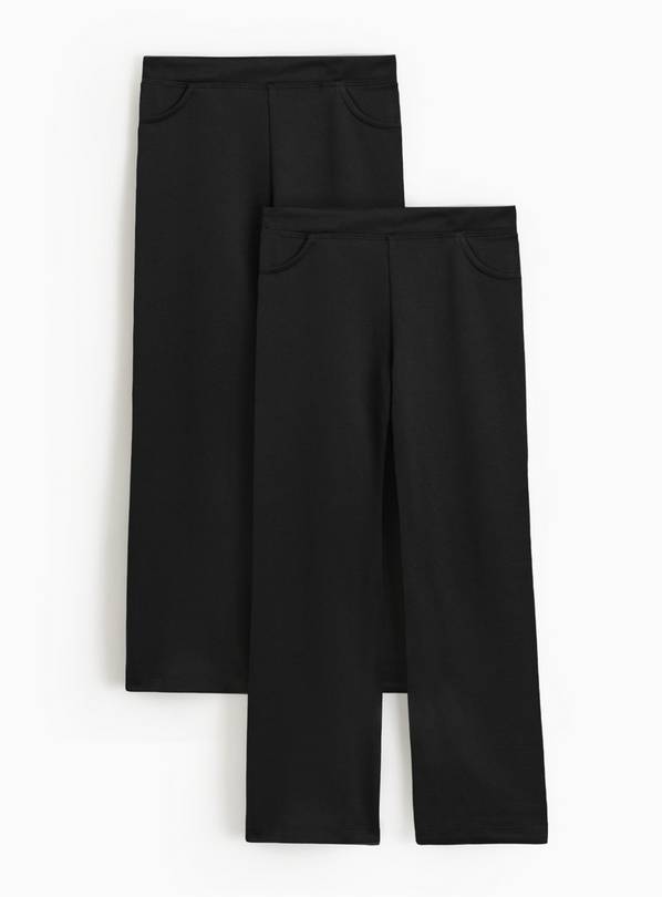 Black Jersey Trousers 2 Pack 8 years