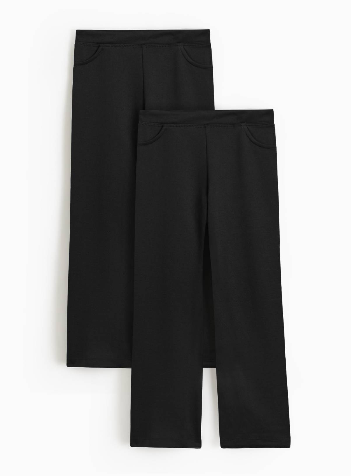 2 Pack Black Jersey Trousers 3 years - Image 1