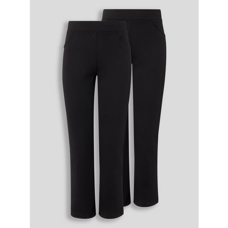 Black Jersey Trousers 2 Pack - 7 years