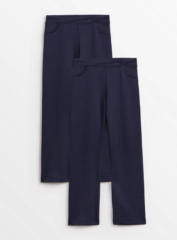 Buy Navy Jersey Trousers 2 Pack 8 years