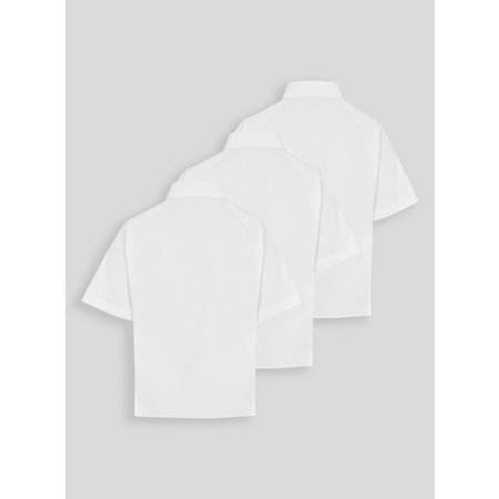 White Woven Non Iron School Shirts 3 Pack - 5 years