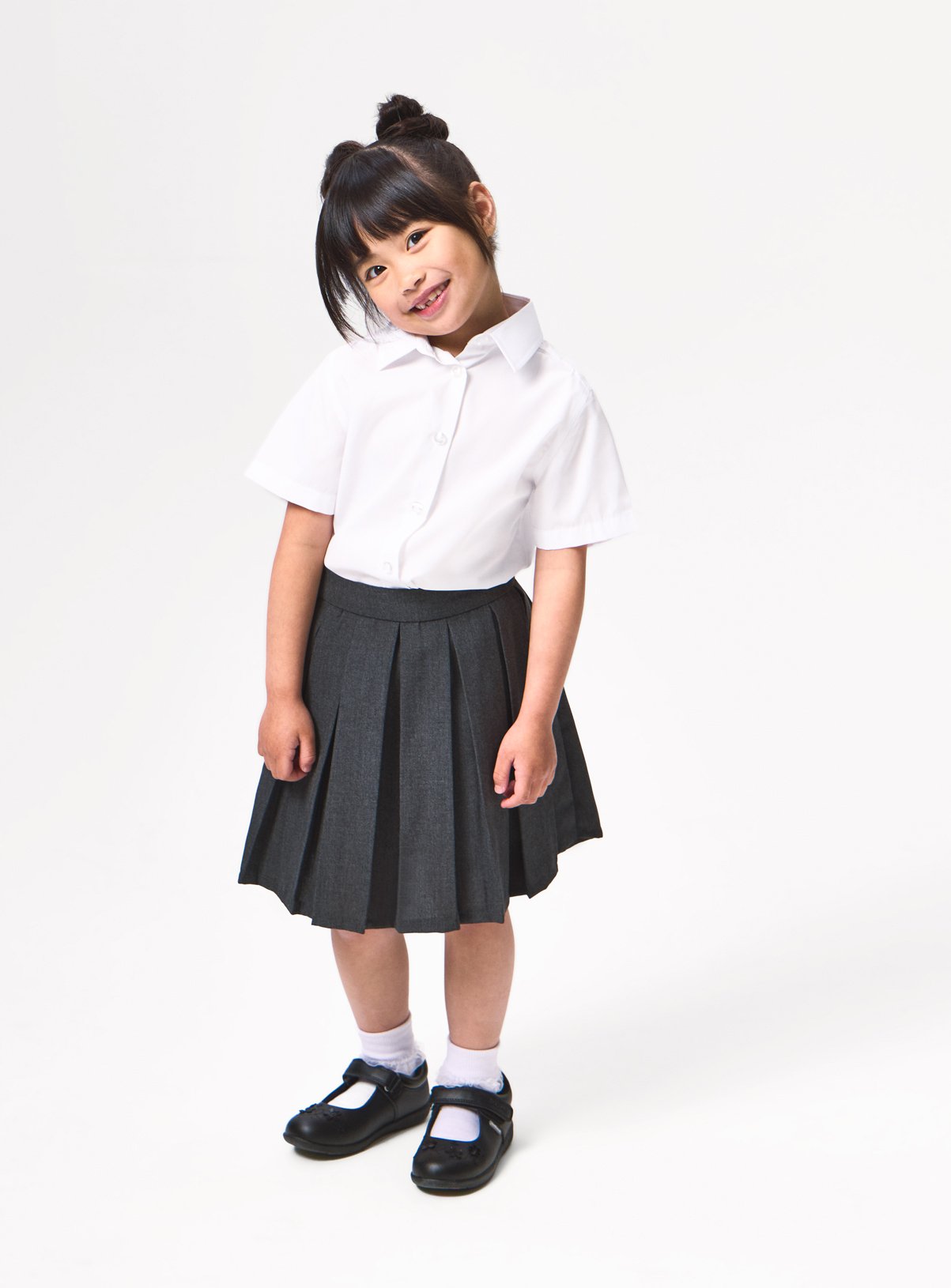 White White 3 Pack Short Sleeve Shirts (10 Years) - Tu by Sainsbury's