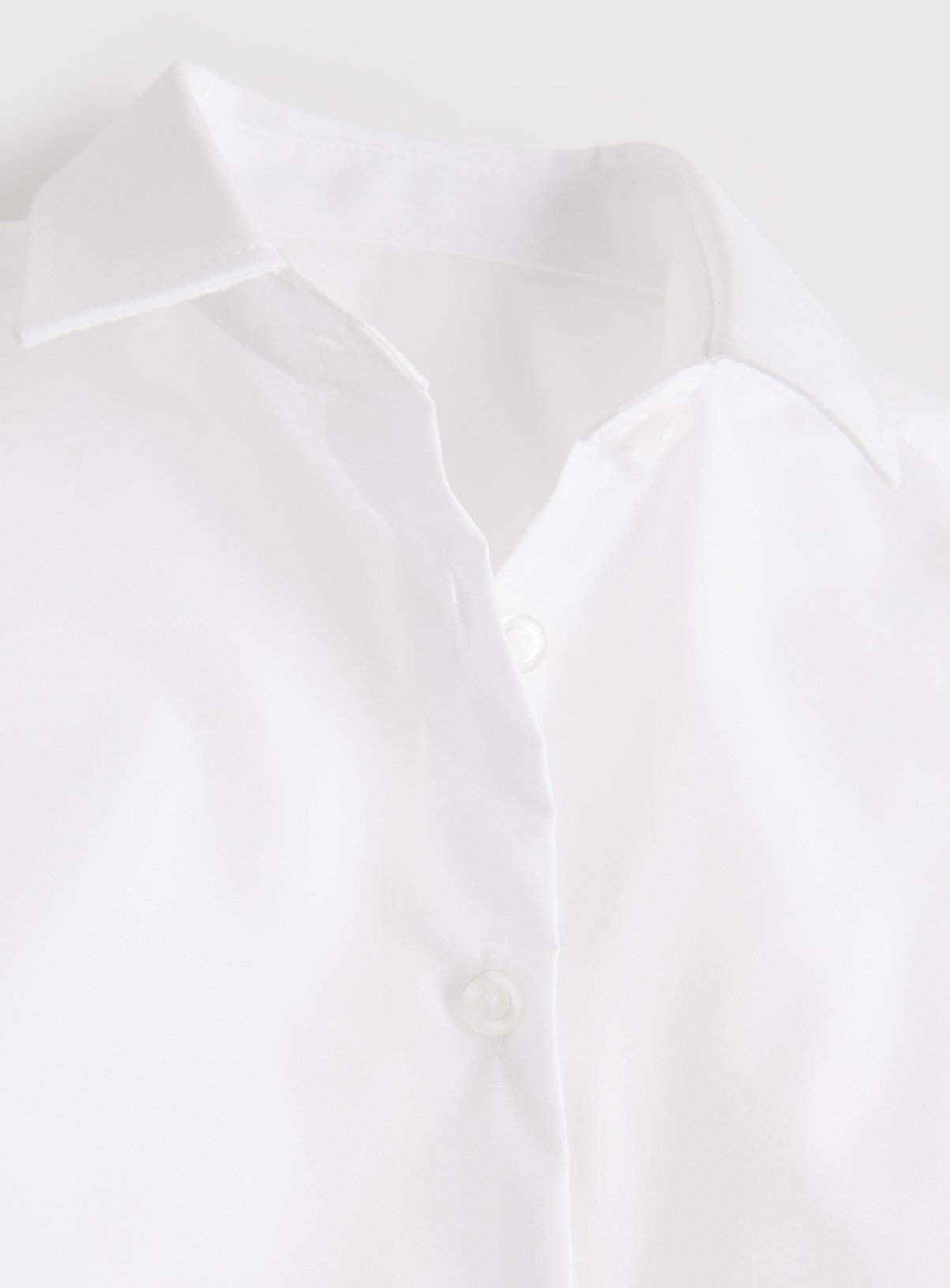 White Polyester Cotton Non-Iron Long Sleeve Girls Shirts 3 Pack 13 years - Image 2 thumbnail