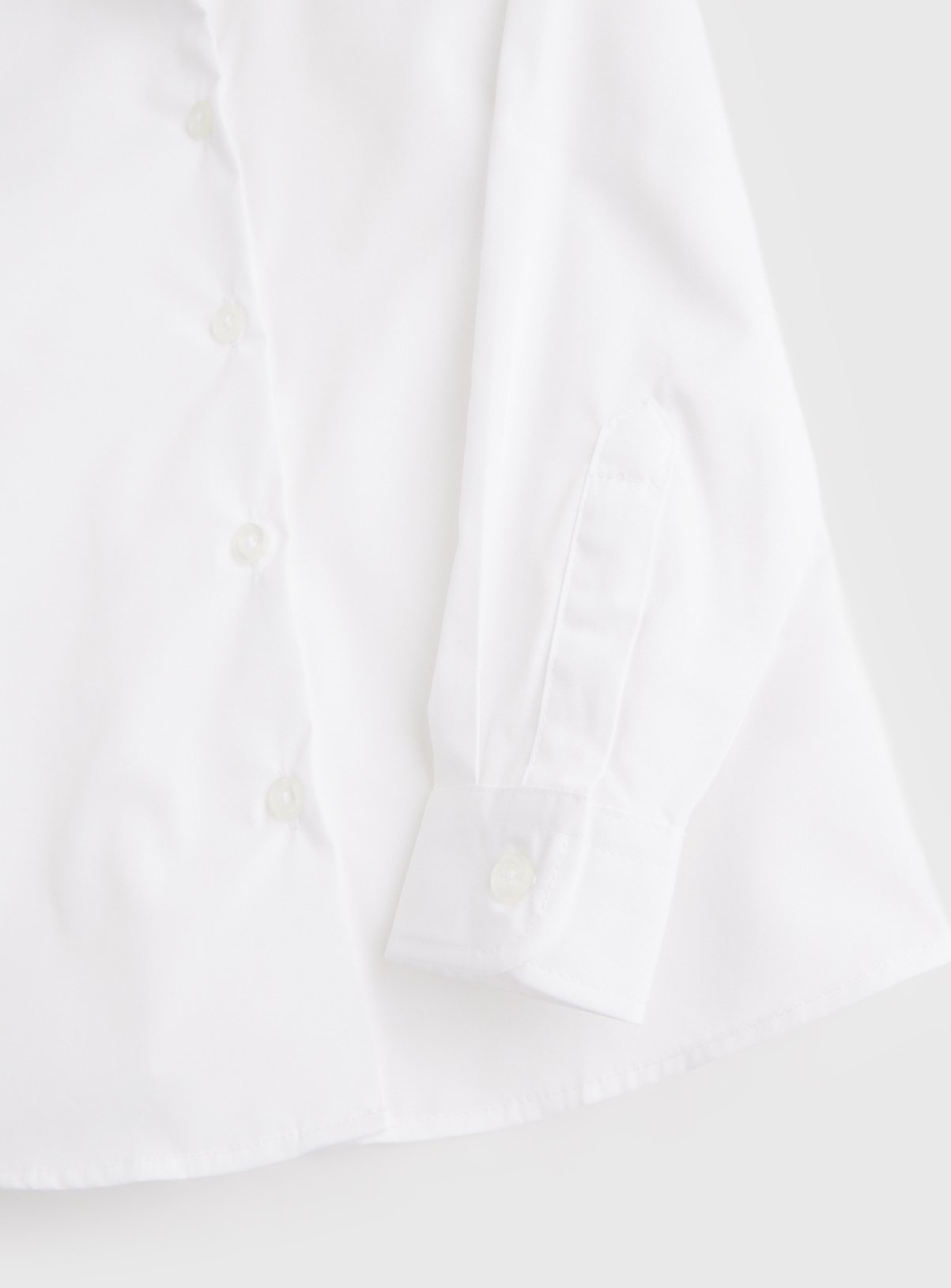 White Polyester Cotton Non-Iron Long Sleeve Girls Shirts 3 Pack 13 years - Image 3 thumbnail