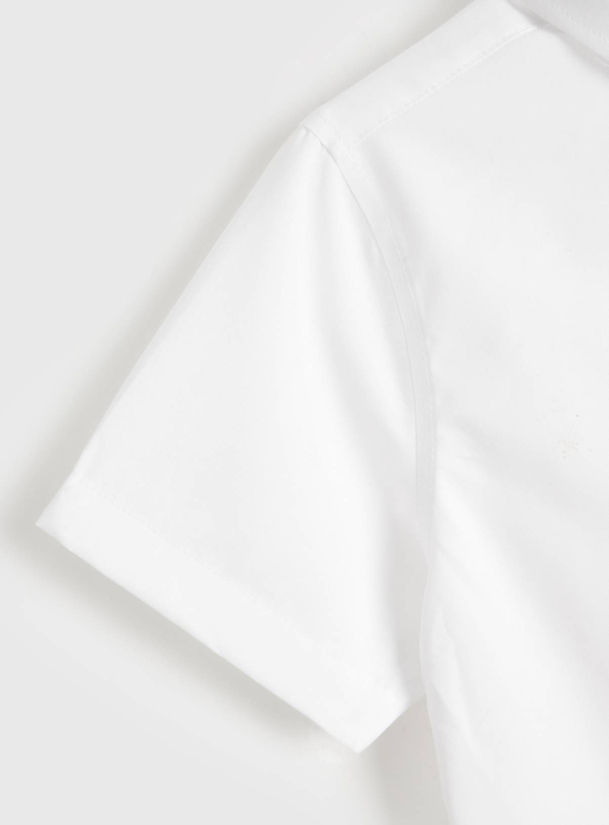 White Stain Resistant Short Sleeve School Shirts 3 Pack 8 years - Image 3
