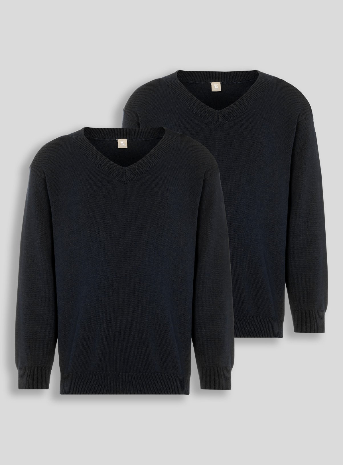 Black V-Neck Jumpers 2 Pack Review