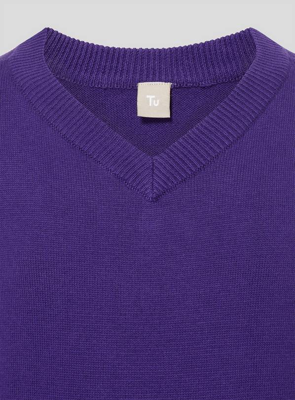 Purple V-Neck Jumpers 2 Pack - 9 years