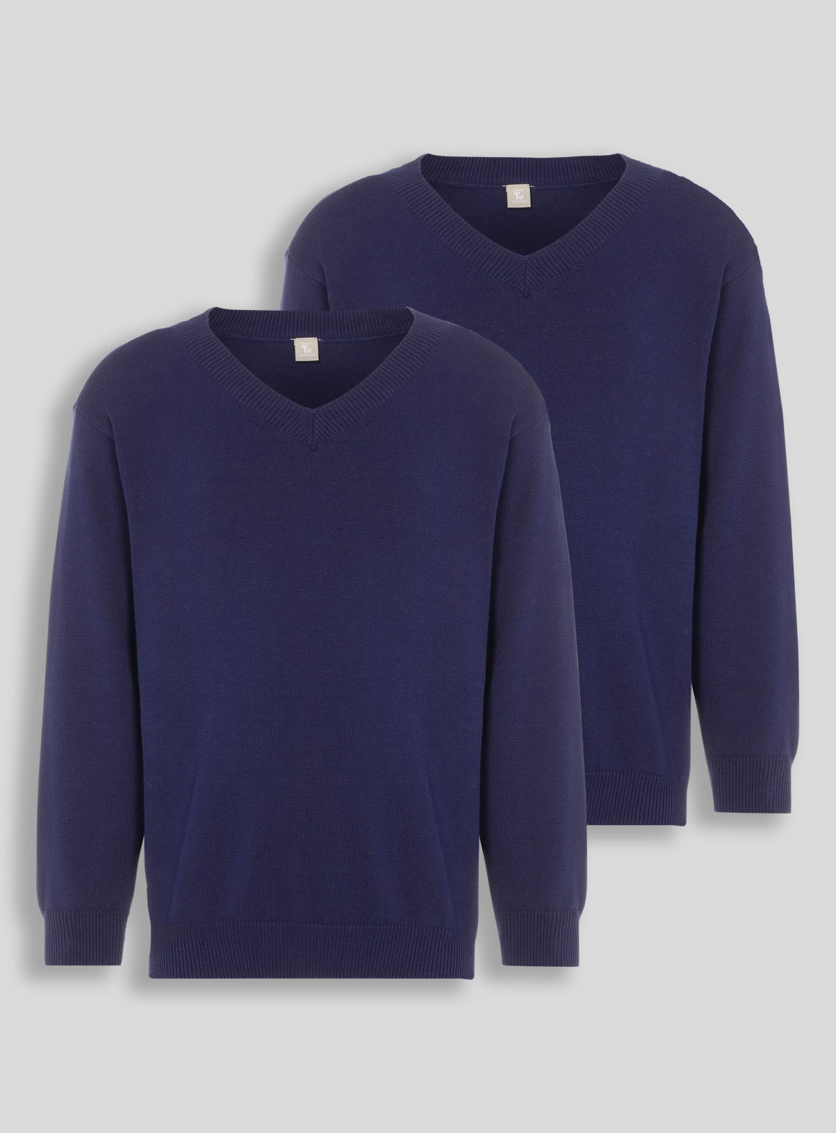 Navy V-Neck Jumpers 2 Pack Review