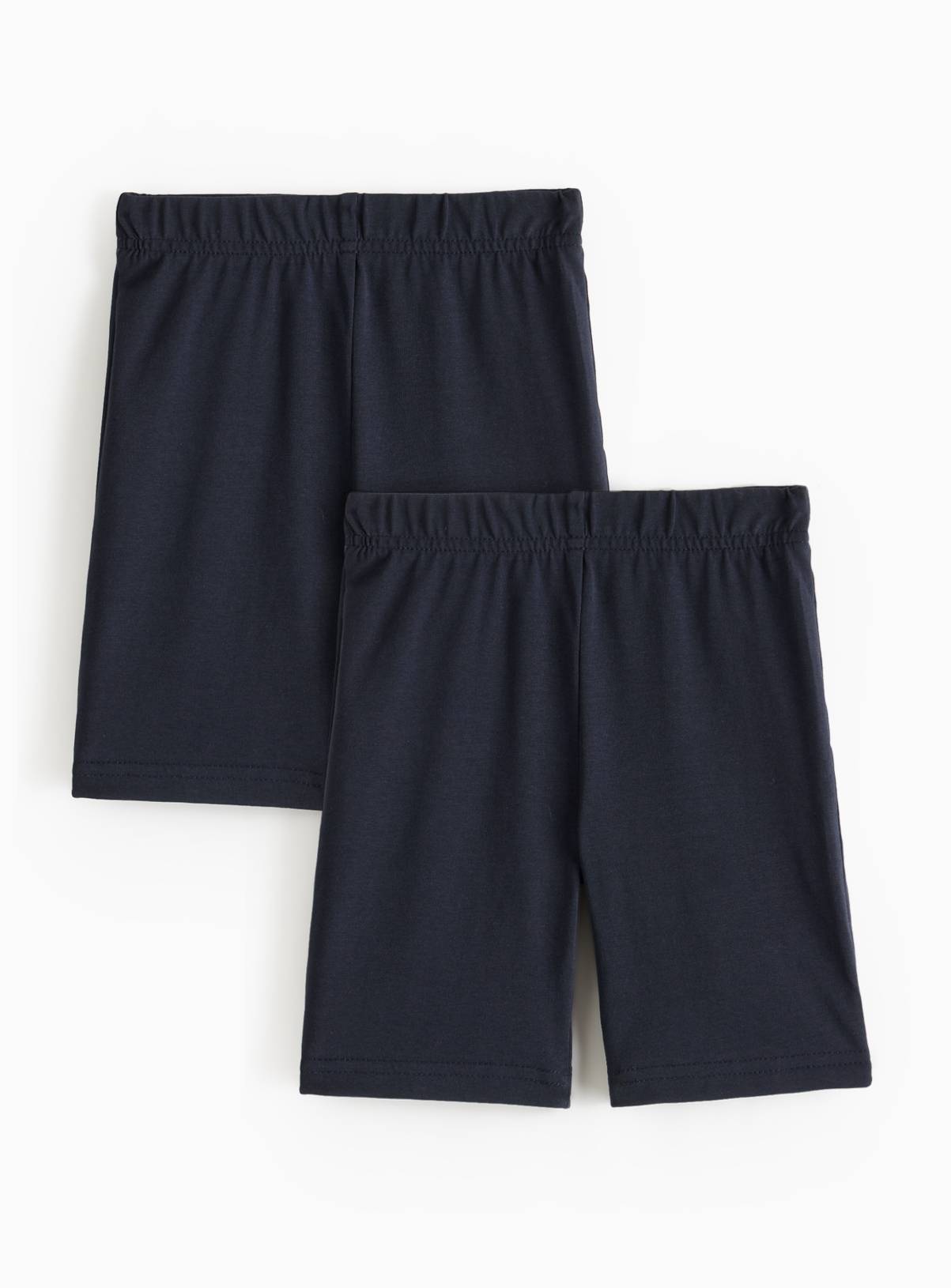 Navy Cotton Rich Cycling Shorts 2 Pack 6 years - Image 2