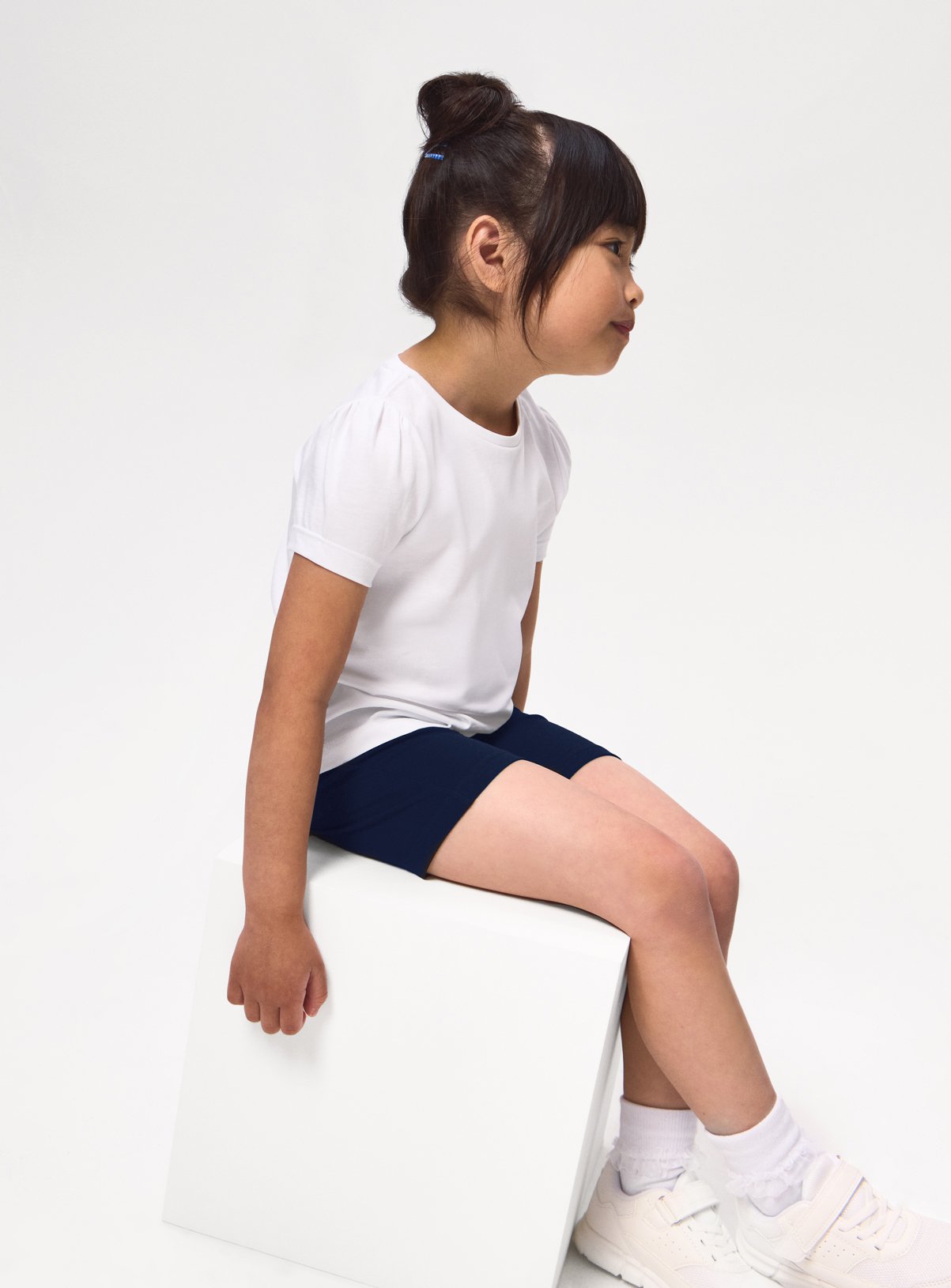 Navy Cotton Rich Cycling Shorts 2 Pack 6 years - Image 4 thumbnail