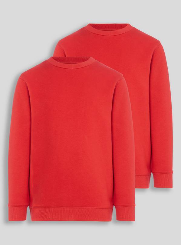 Red Crew Sweatshirts 2 Pack - 2 years
