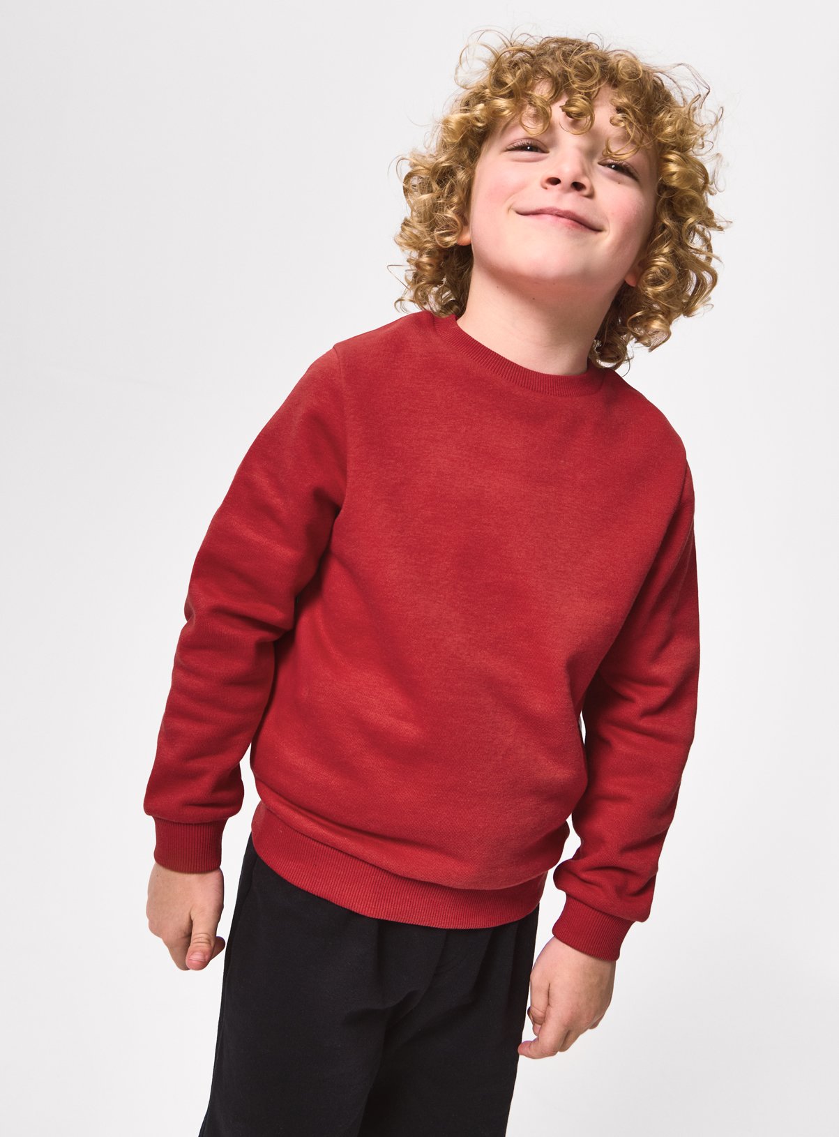 Red Red 2 Pack Crew Neck Sweatshirts (7 Years) - Tu by Sainsbury's