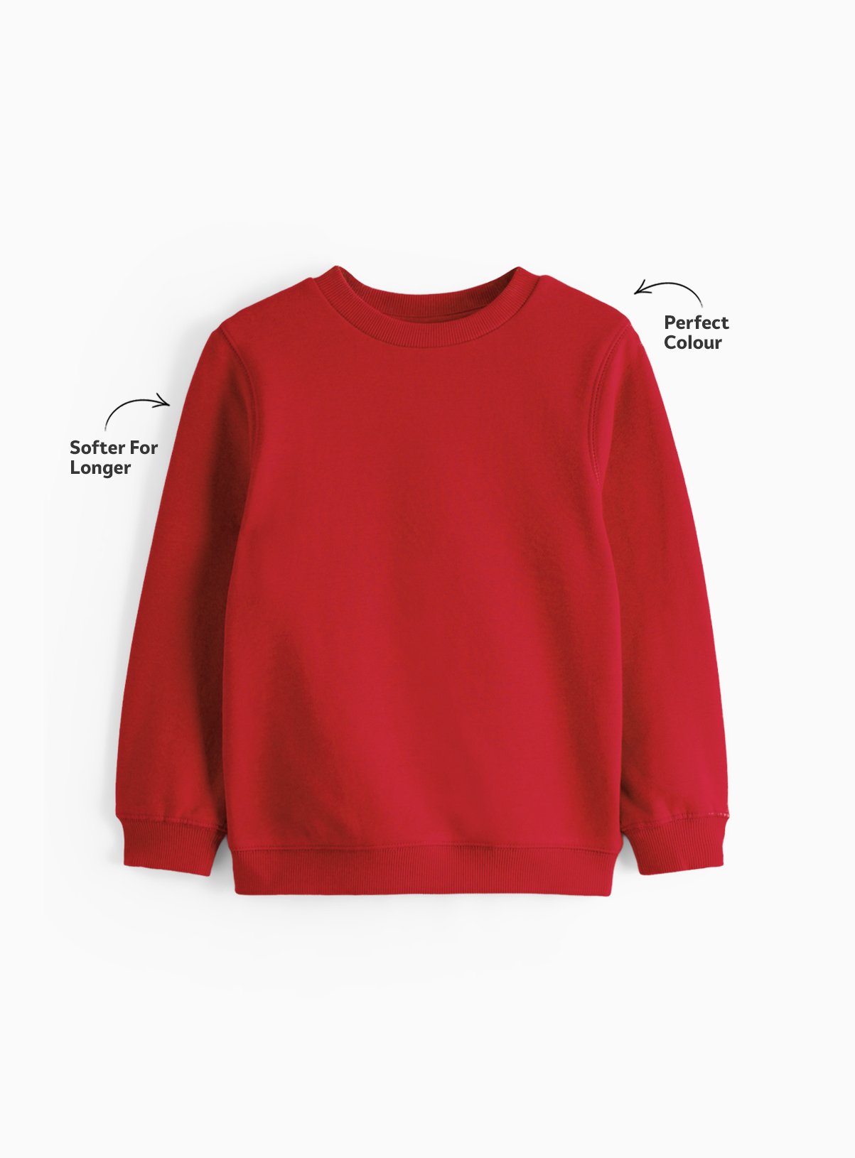 2 Pack Red Crew Neck Sweatshirts 3 years - Image 3 thumbnail