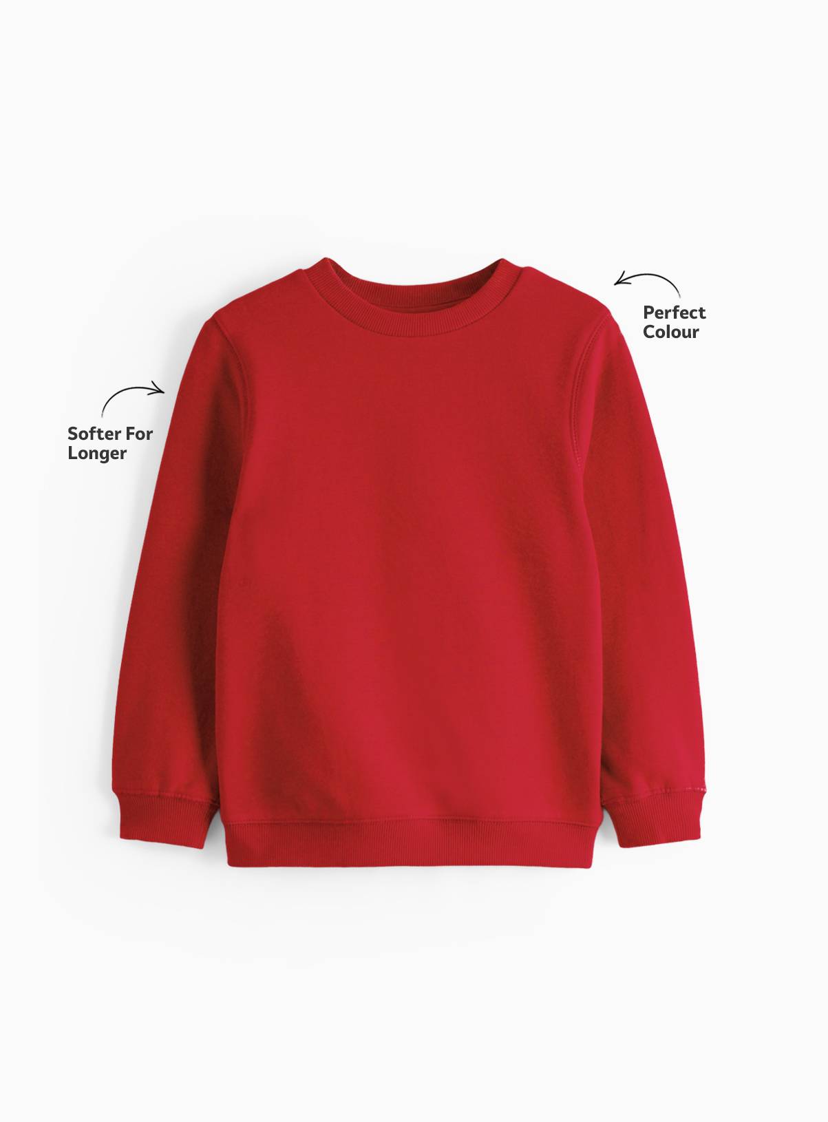2 Pack Red Crew Neck Sweatshirts 3 years - Image 3