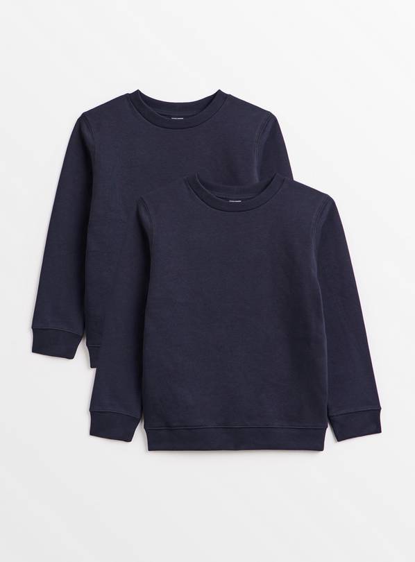 Navy Crew Neck Sweatshirt 2 Pack 5 years