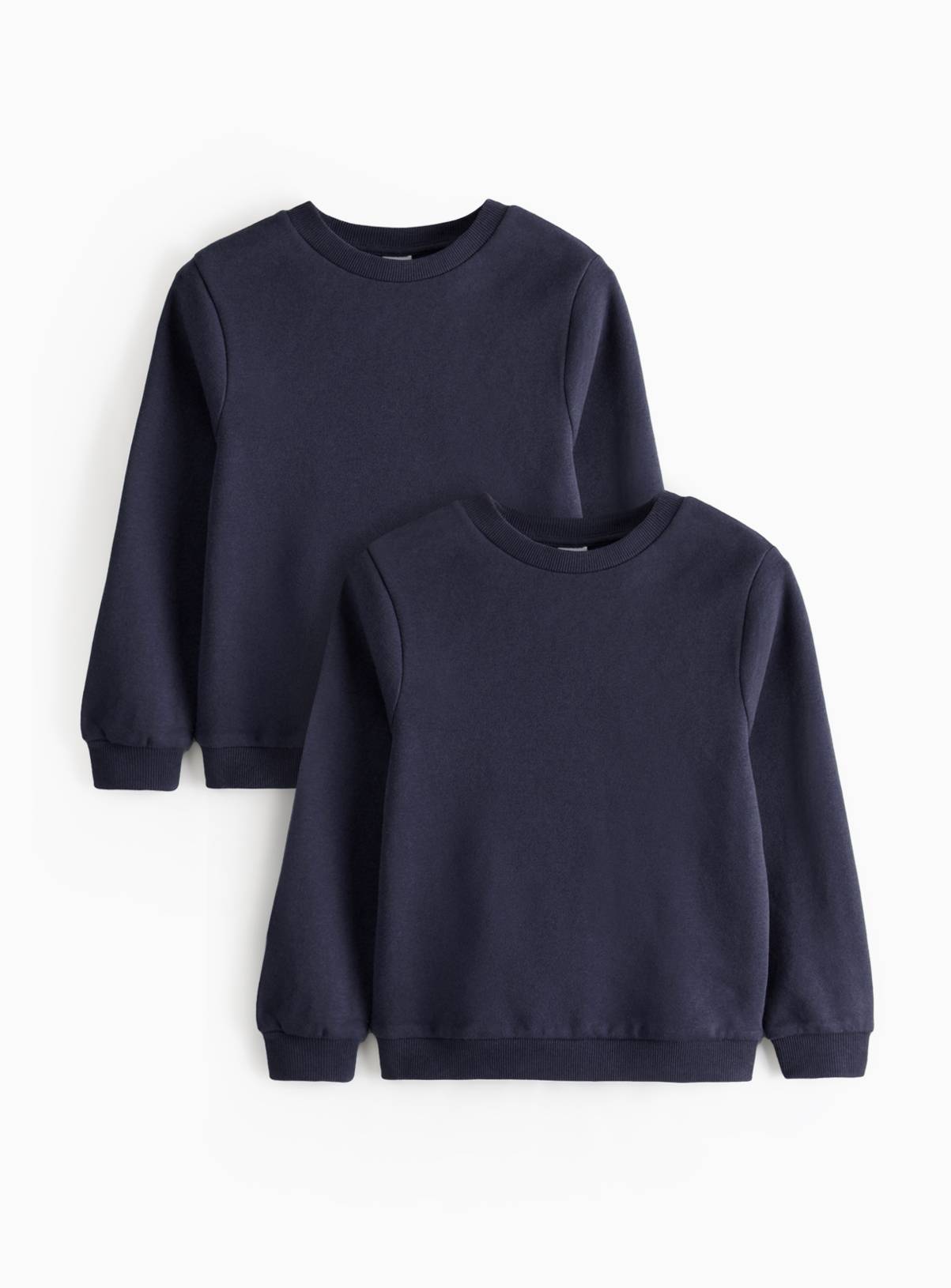 2 Pack Navy Crew Neck Sweatshirts 10 years - Image 1