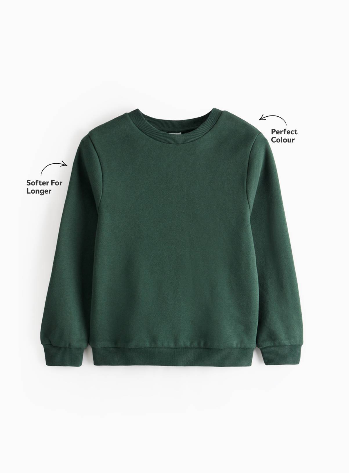 Green Crew Neck Sweatshirt 2 Pack 7 years - Image 2