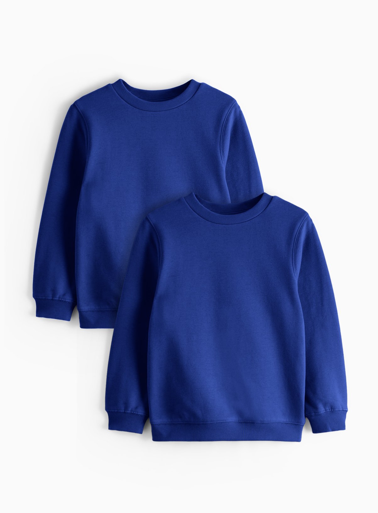 blue crew neck jumper