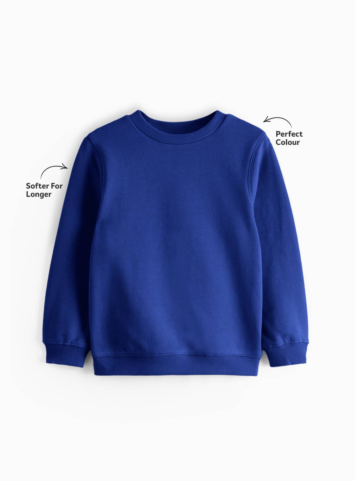 2 Pack Blue Crew Neck Sweatshirts 5 years - Image 2