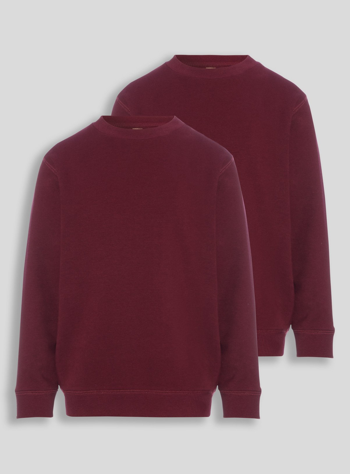 red crew neck jumper