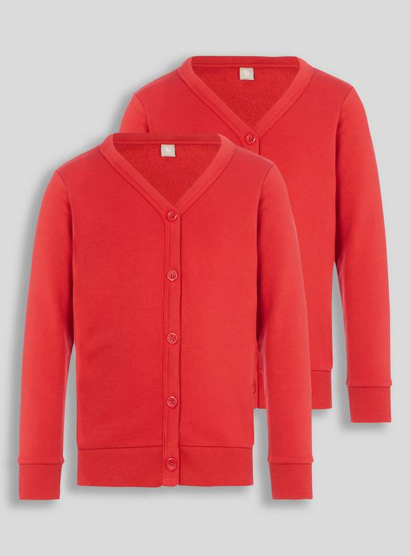 Red Sweat Cardigan 2 Pack - 6 years