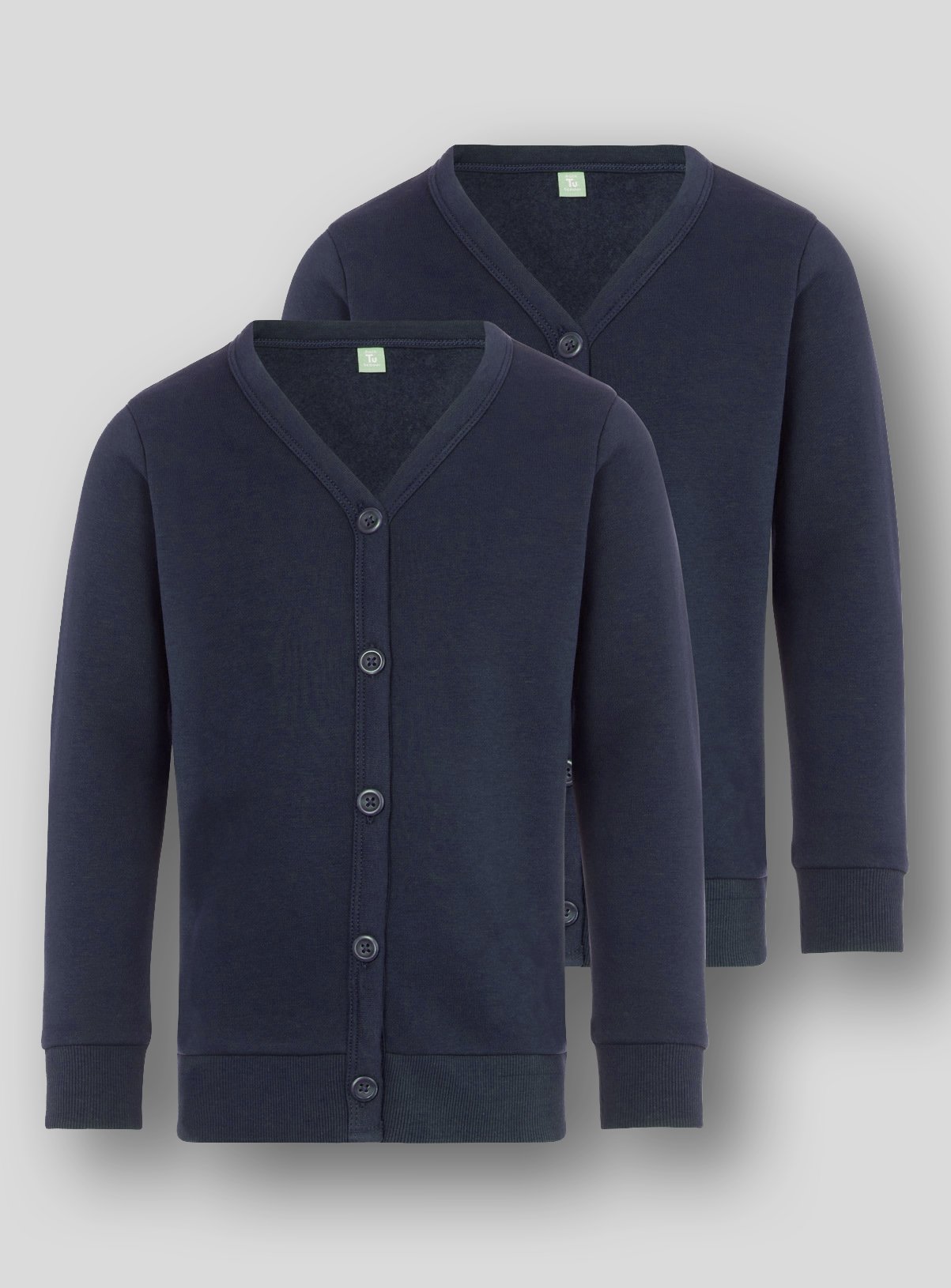 navy cardigan