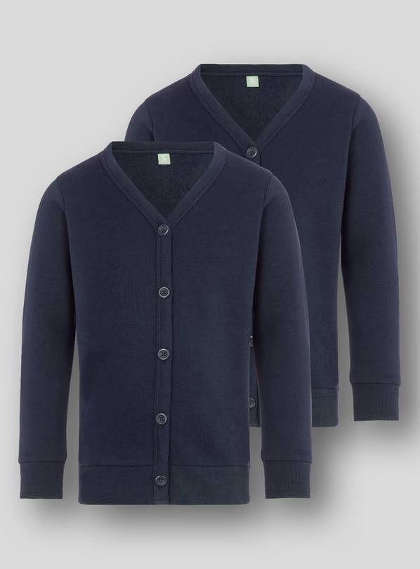 Navy Sweat Cardigans 2 Pack - 3 years