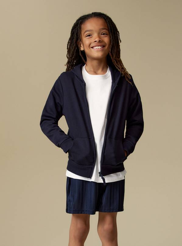 Navy Zip-Through Hoodie 7 years