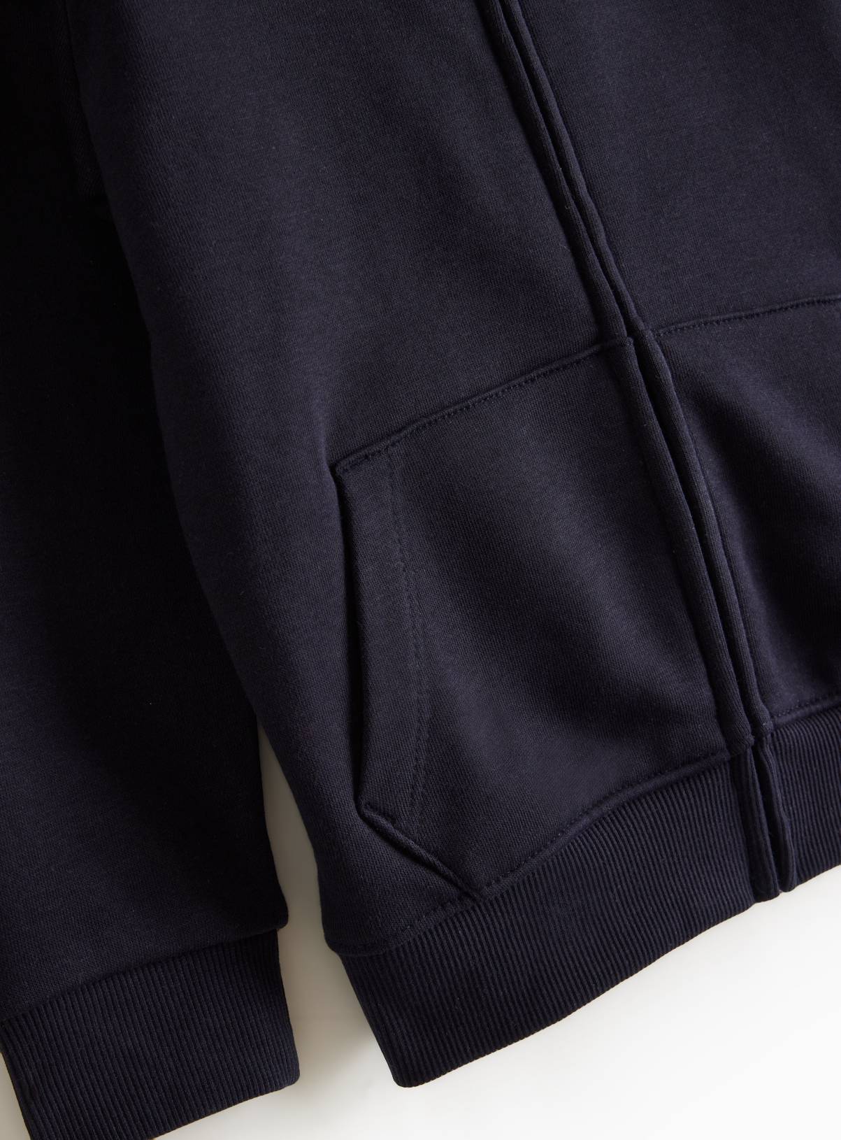 Navy Cotton Blend Full Zip Unisex Regular Fit Sweat Hoodie 14 years - Image 5
