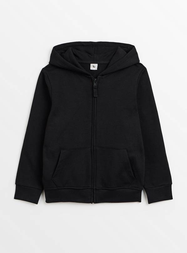 Black Zip-Through Hoodie 13 years