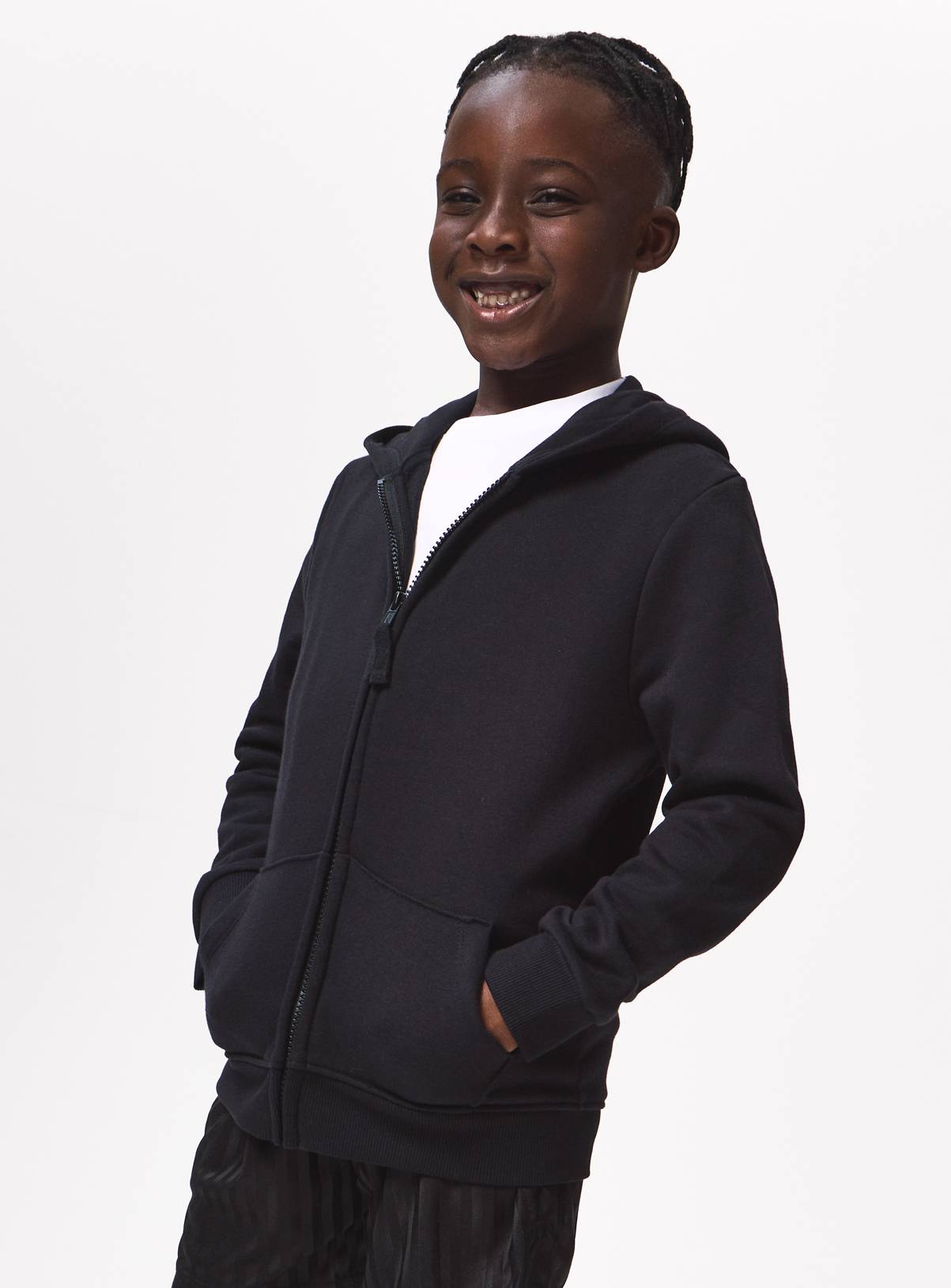Unisex Black Sweat Hoodie  7 years - Image 1