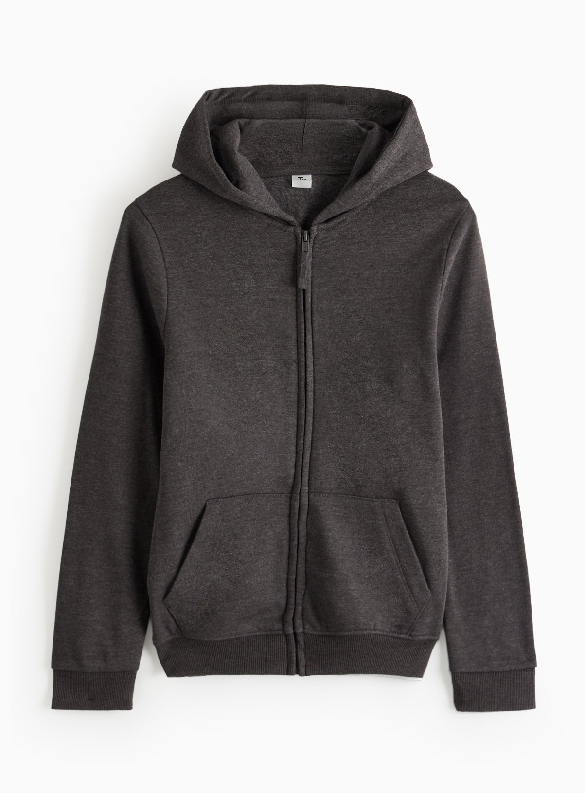 Grey Cotton Blend Full Zip Sweat Hoodie 16 years - Image 1 thumbnail