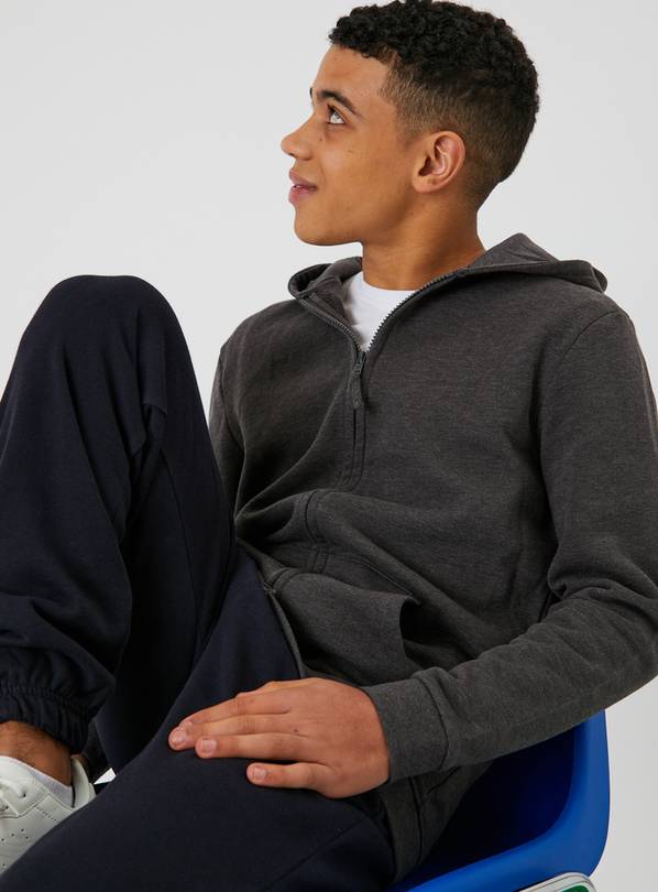 Grey Zip-Through Hoodie 13 years