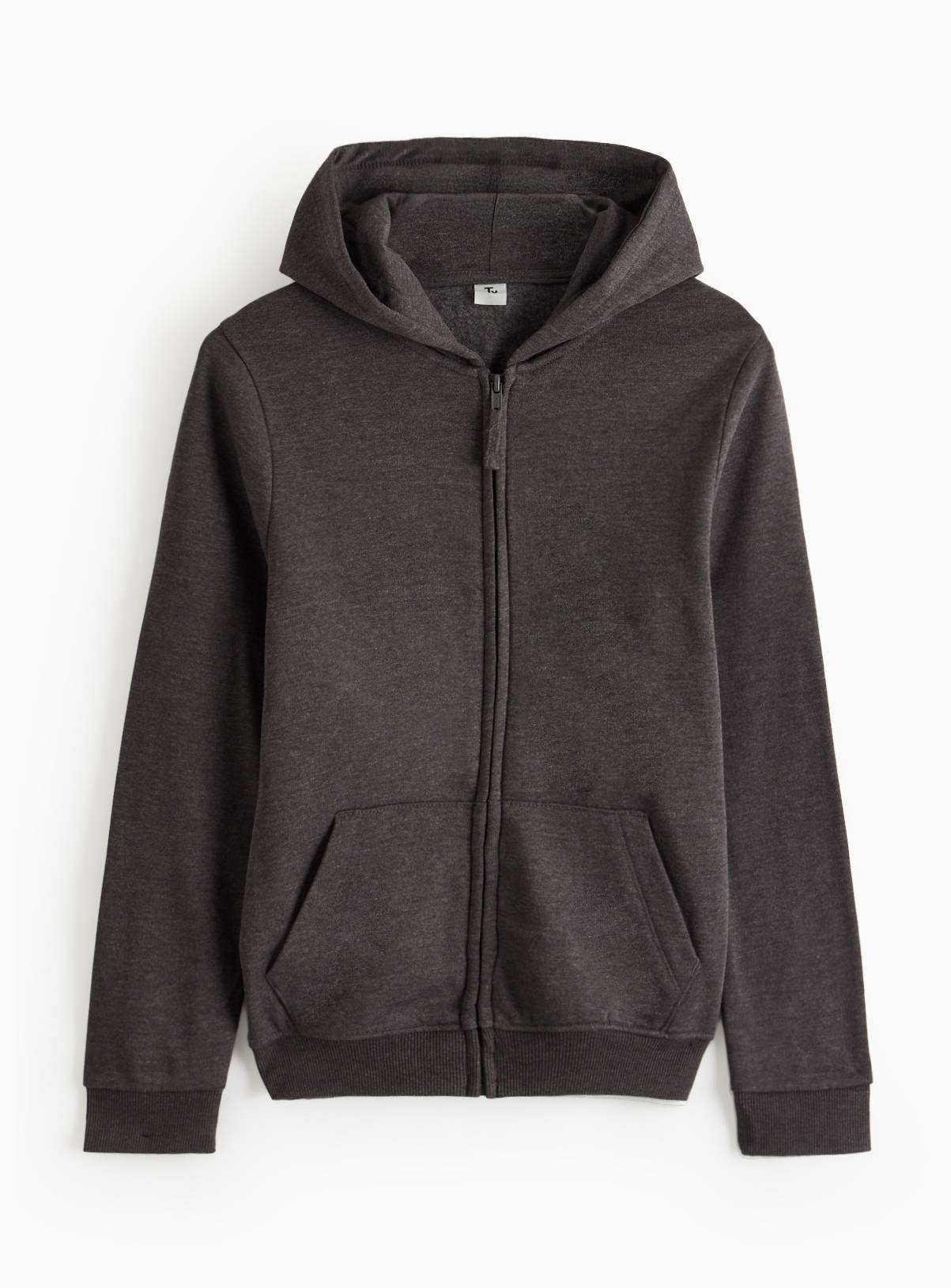 Grey Cotton Blend Full Zip Sweat Hoodie 16 years - Image 1