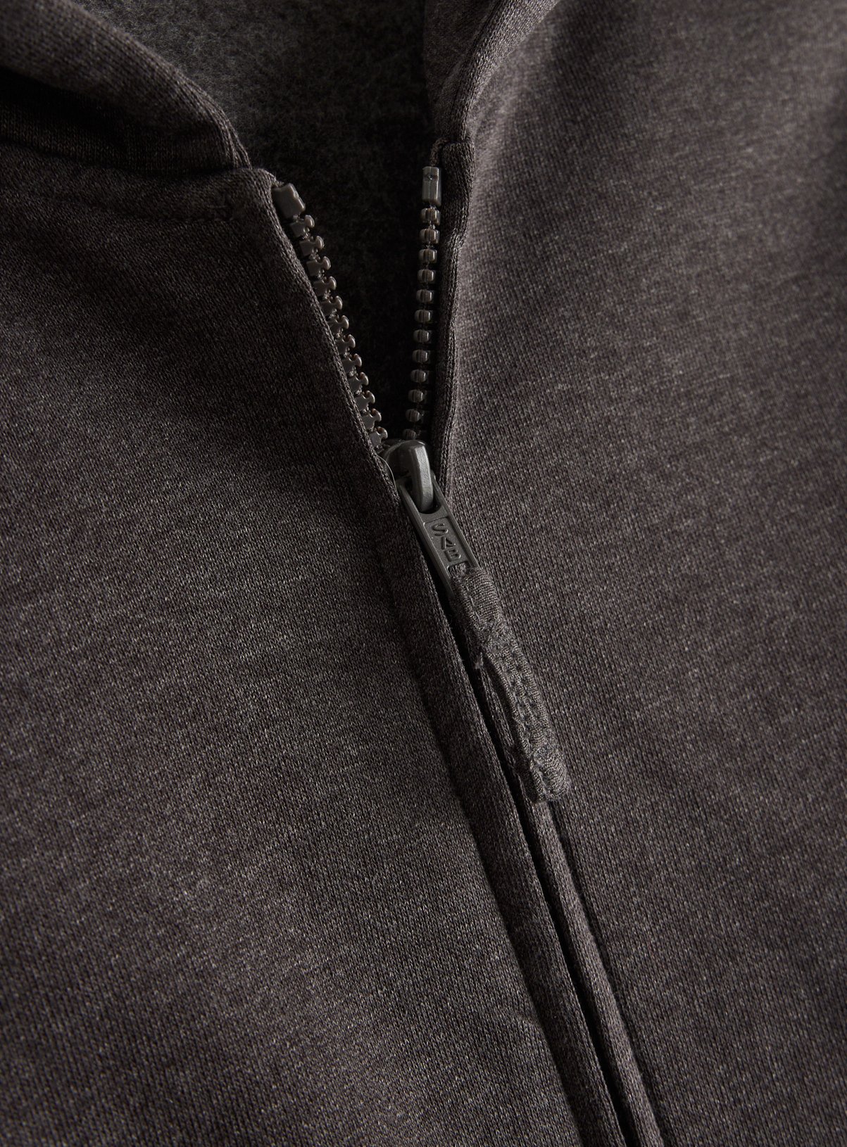 Grey Cotton Blend Full Zip Sweat Hoodie 16 years - Image 2 thumbnail