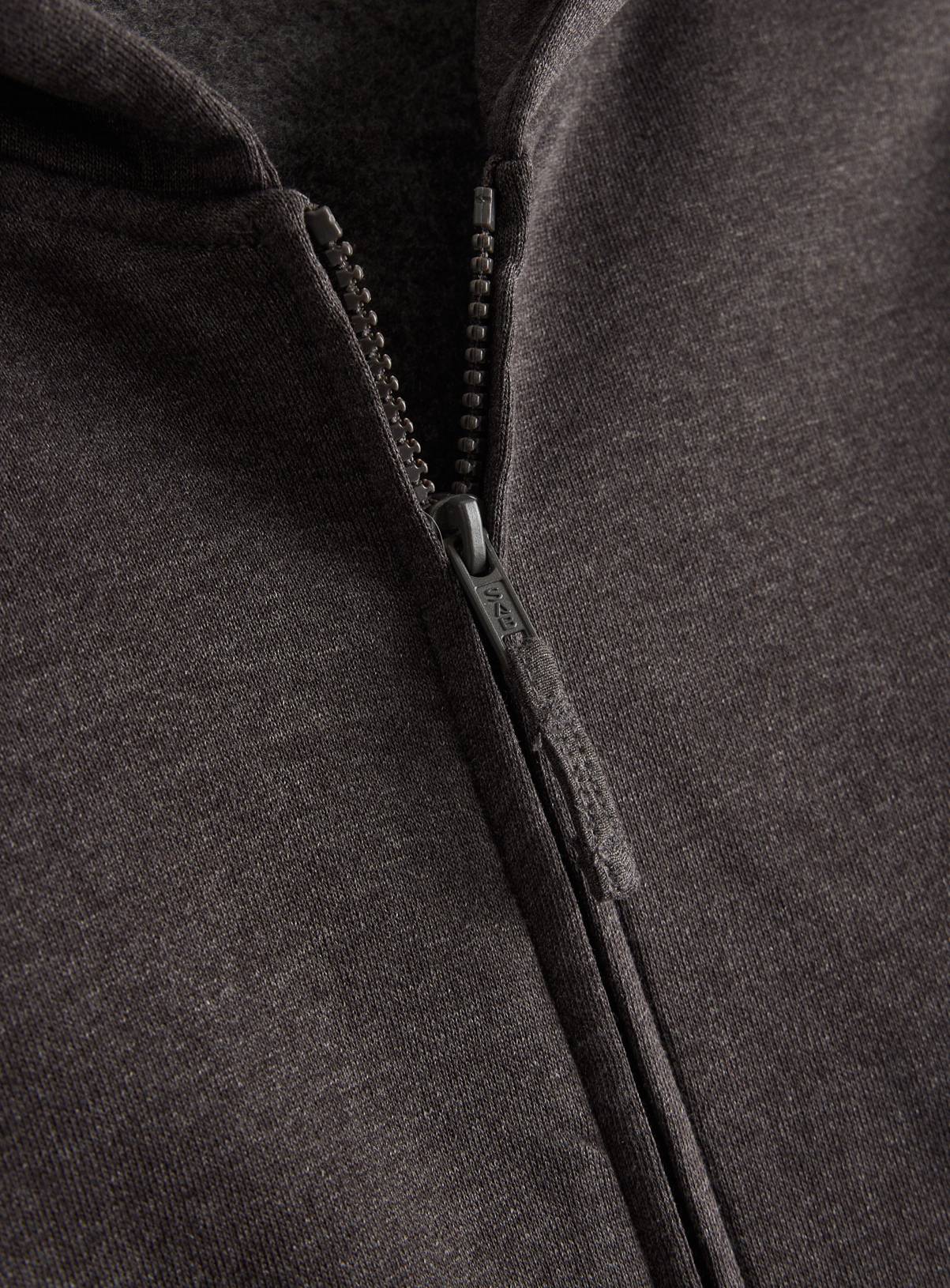 Grey Cotton Blend Full Zip Sweat Hoodie 16 years - Image 2