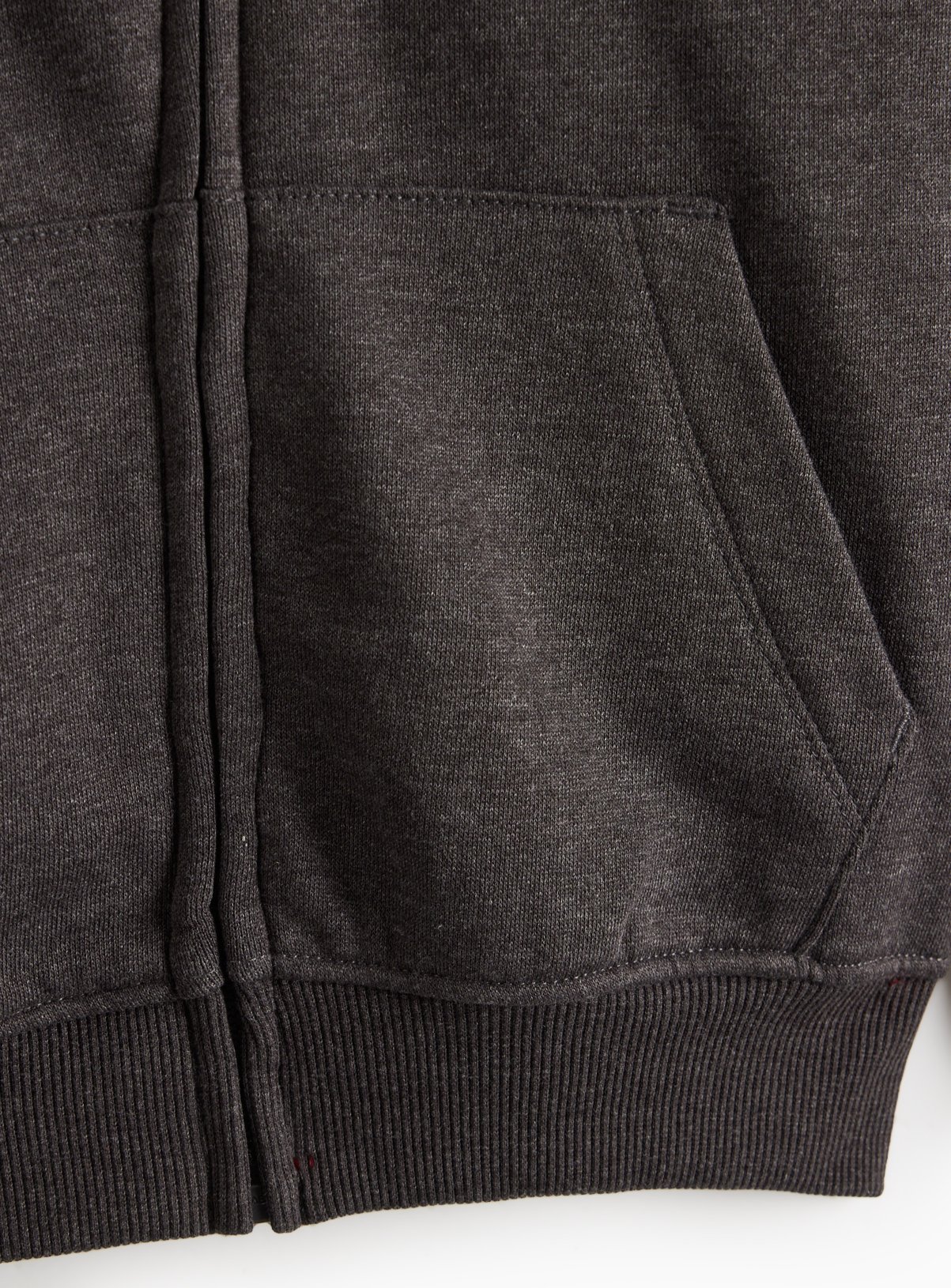 Grey Cotton Blend Full Zip Sweat Hoodie 16 years - Image 4 thumbnail